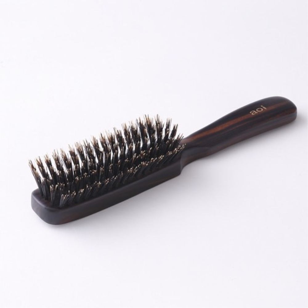 高級黒豚毛ヘアブラシ 6行 HKSB-6 メーカー直送 ▼返品・キャンセル不可【他商品との同時購入不可】