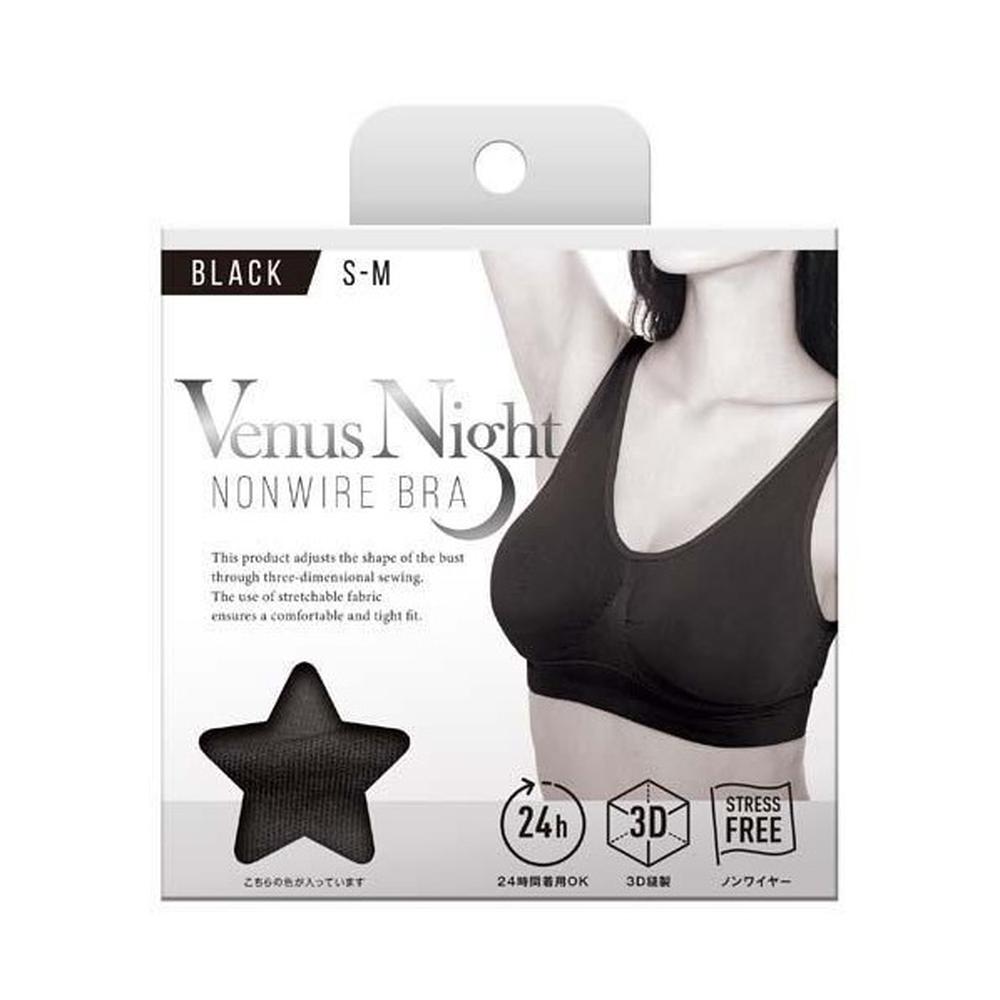 ヴィーナス ナイトブラ ノンワイヤー ブラック S-M 1枚入り
