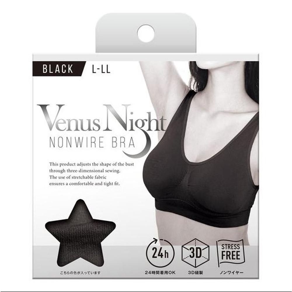 ヴィーナス ナイトブラ ノンワイヤー ブラック L-LL 1枚入り