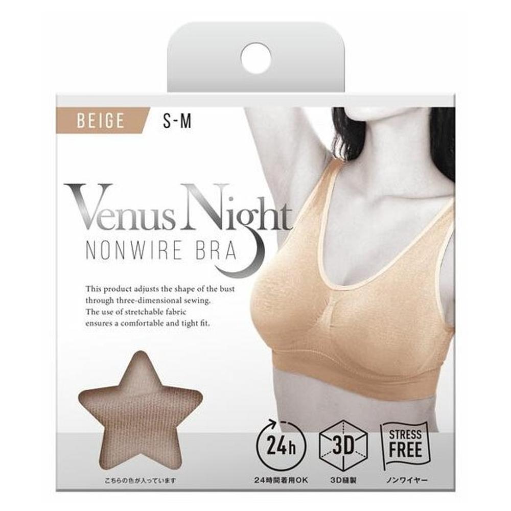 ヴィーナス ナイトブラ ノンワイヤー ベージュ S-M 1枚入り