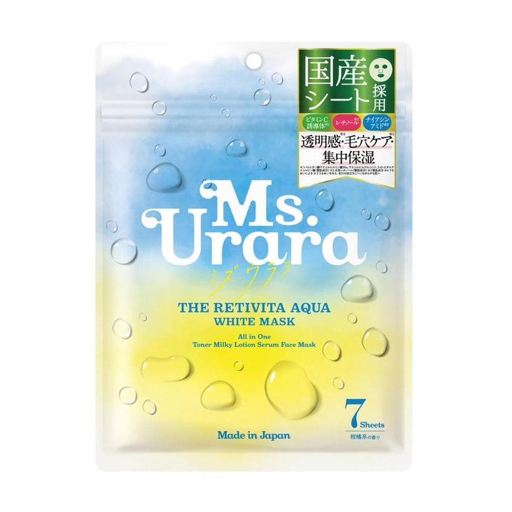 メディテクノソリューションズ Ms.Urara(ミズウララ) THE RETIVITA AQUA WHITE MASK 7枚