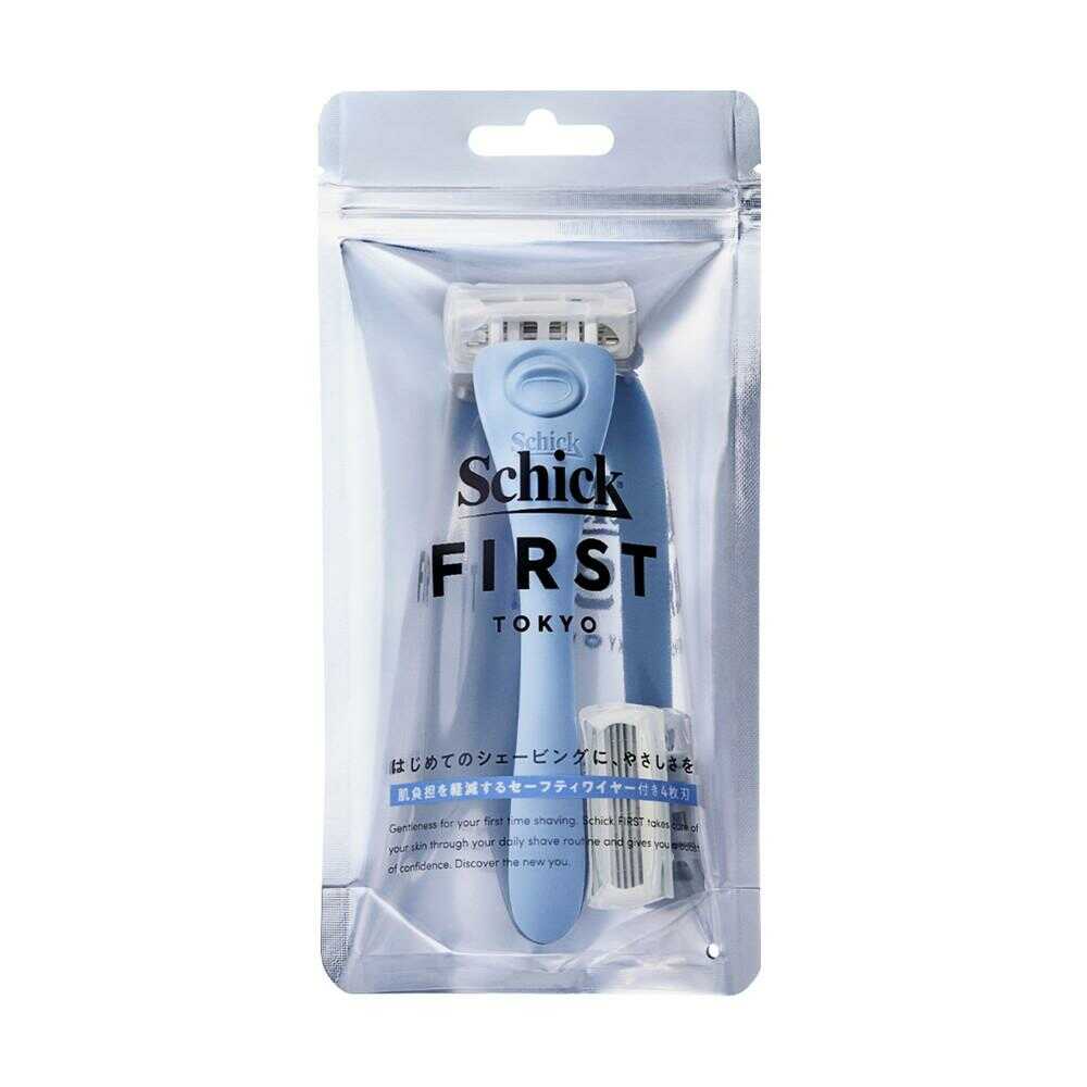 シックファースト シェービングホルダー刃付+替刃1個 オーシャンブルー 本体1個替え刃1個入り