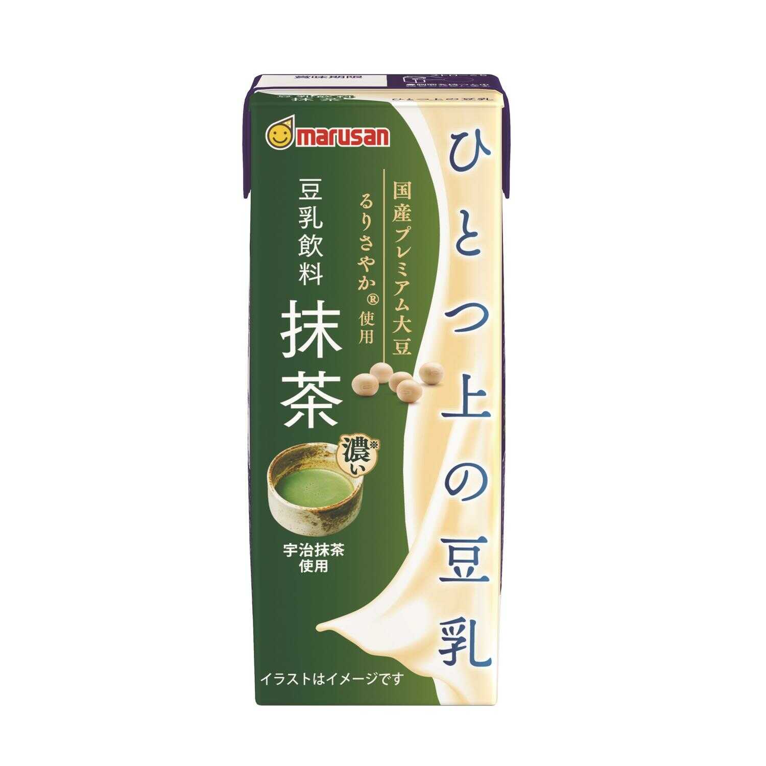 ◆マルサン ひとつ上の豆乳 豆乳飲料 抹茶 200ml   【12個セット】