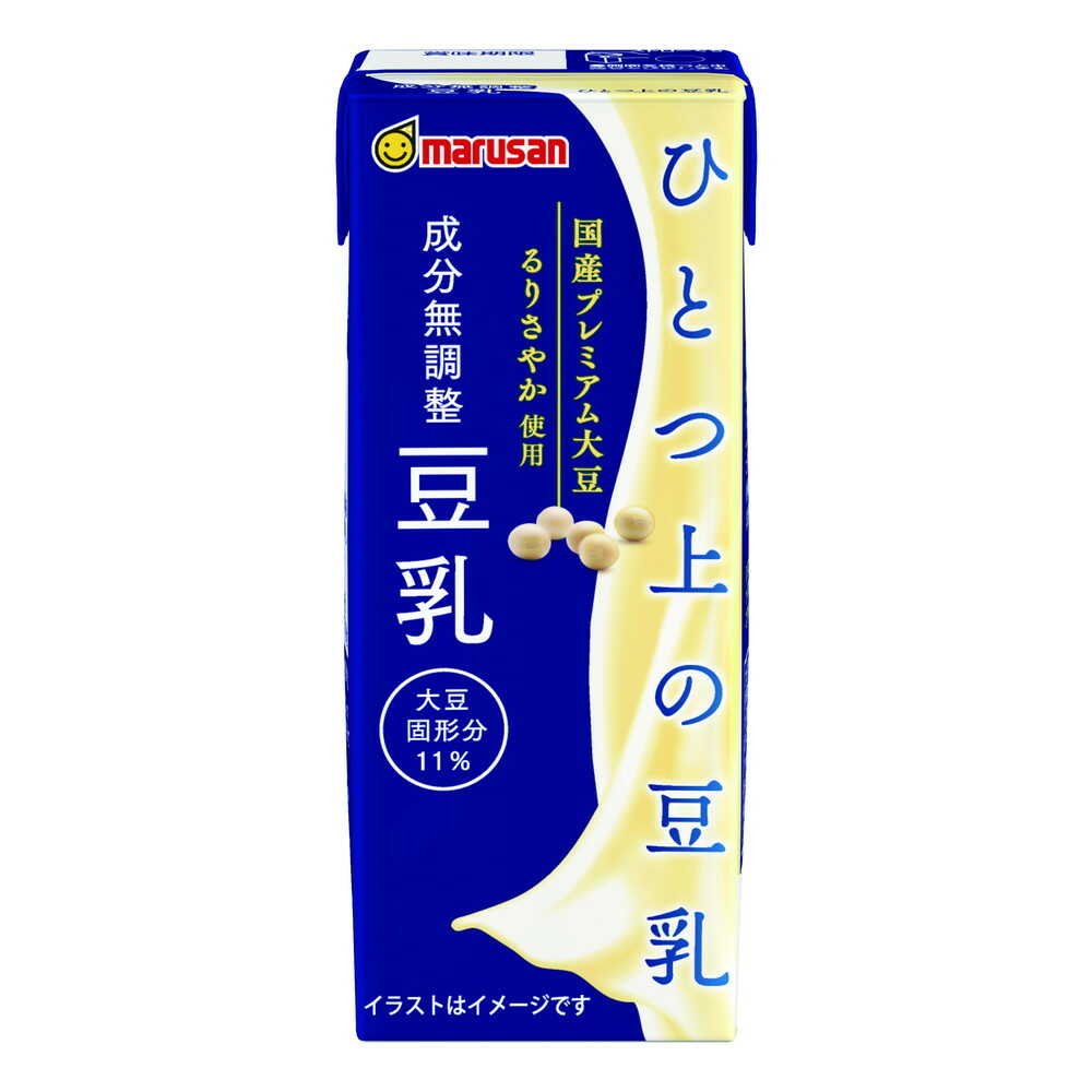 ◆マルサン ひとつ上の豆乳 成分無調整豆乳 200mL   【12個セット】