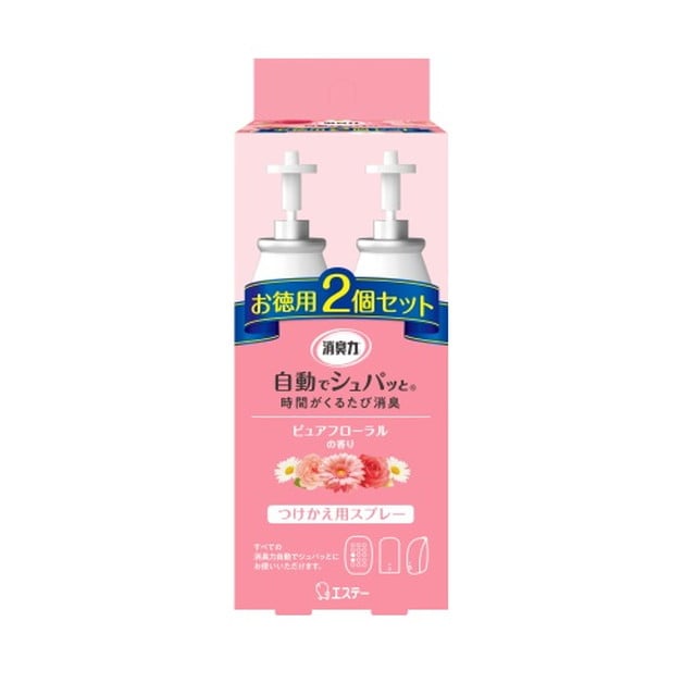 エステー 自動でシュパッと ピュアフローラルの香り つけかえ用 2個入り