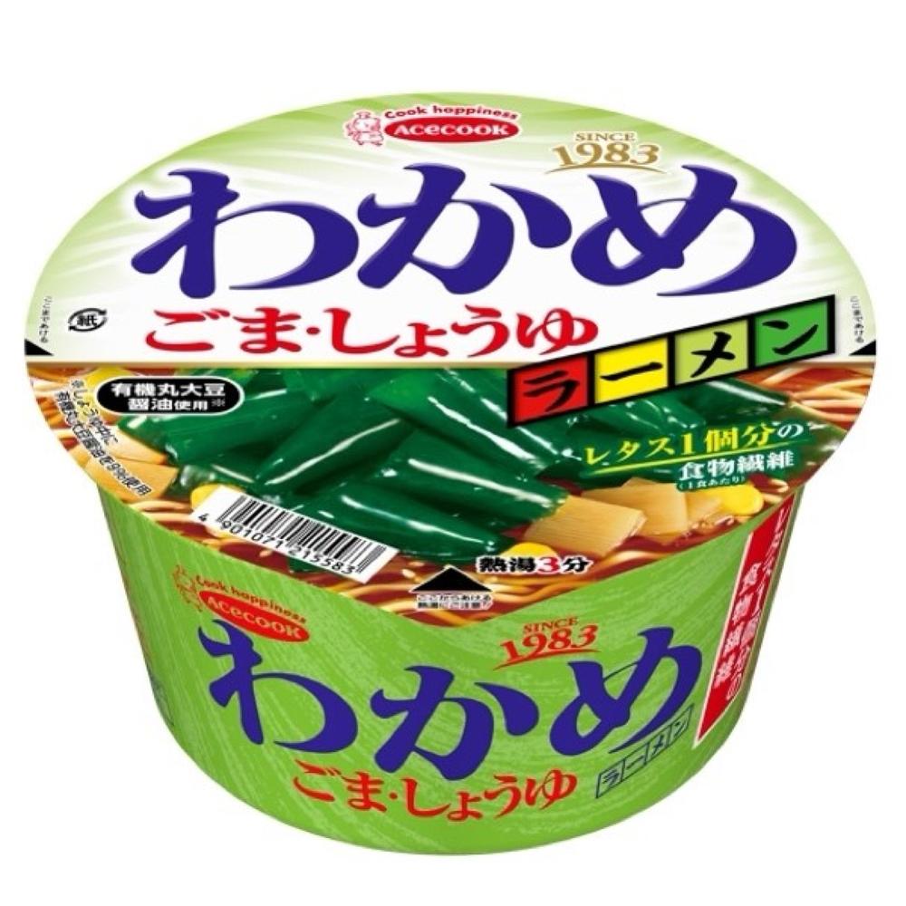 ◆エースコック わかめラーメン ごま・しょうゆ 93g【12個セット】