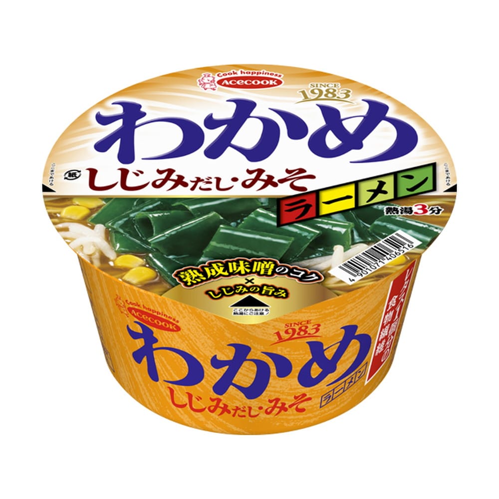 ◆エースコック わかめラーメン しじみだし・みそ 92g   【12個セット】