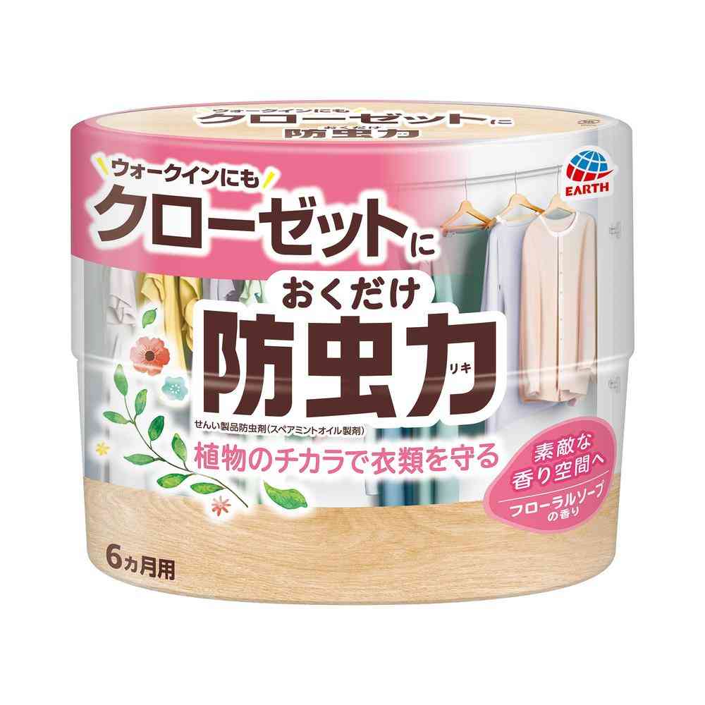 アース製薬 クローゼットにおくだけ防虫力 フローラルソープの香り 1個(300ml)