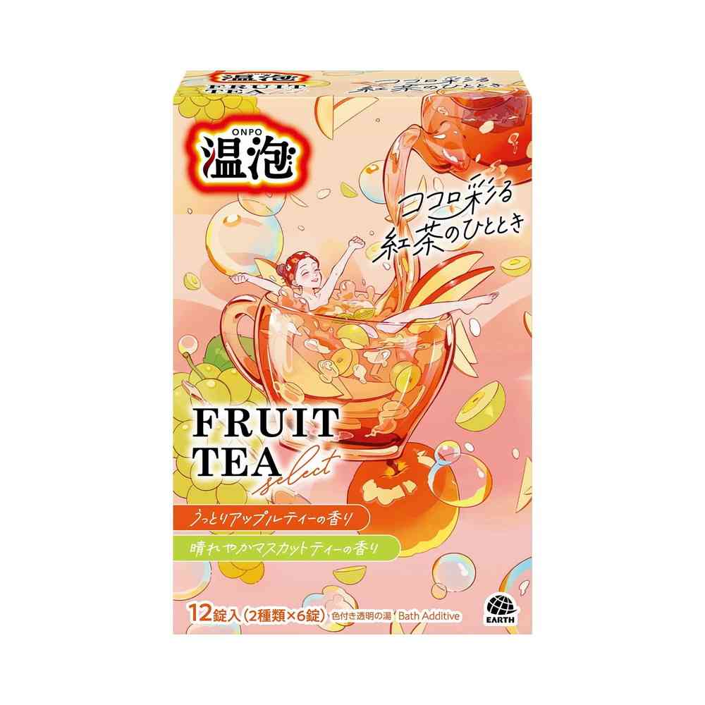 【医薬部外品】アース製薬 温泡 フルーツティーセレクト 12錠入