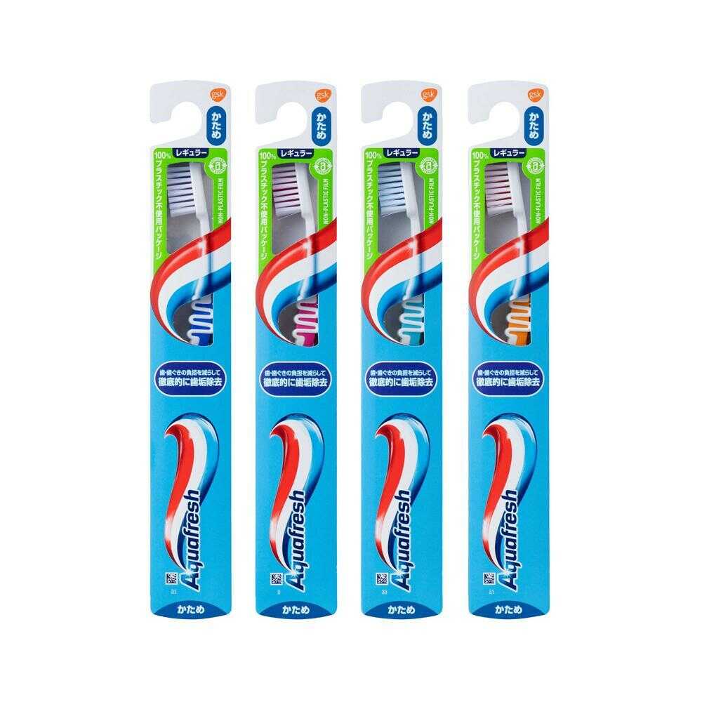 アクアフレッシュ ハブラシ かため 1本○色の選択不可   【3個セット】