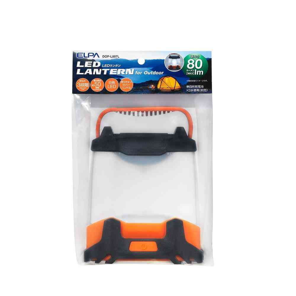 ELPA LEDランタン 白色 80ルーメン DOP-L007L 1個