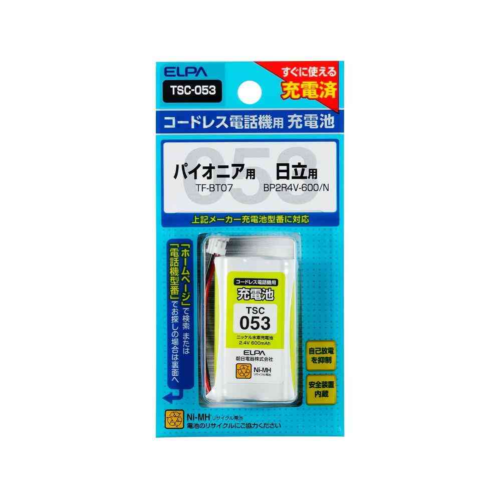 ELPA コードレス電話 子機用充電池 TSC-053 1個