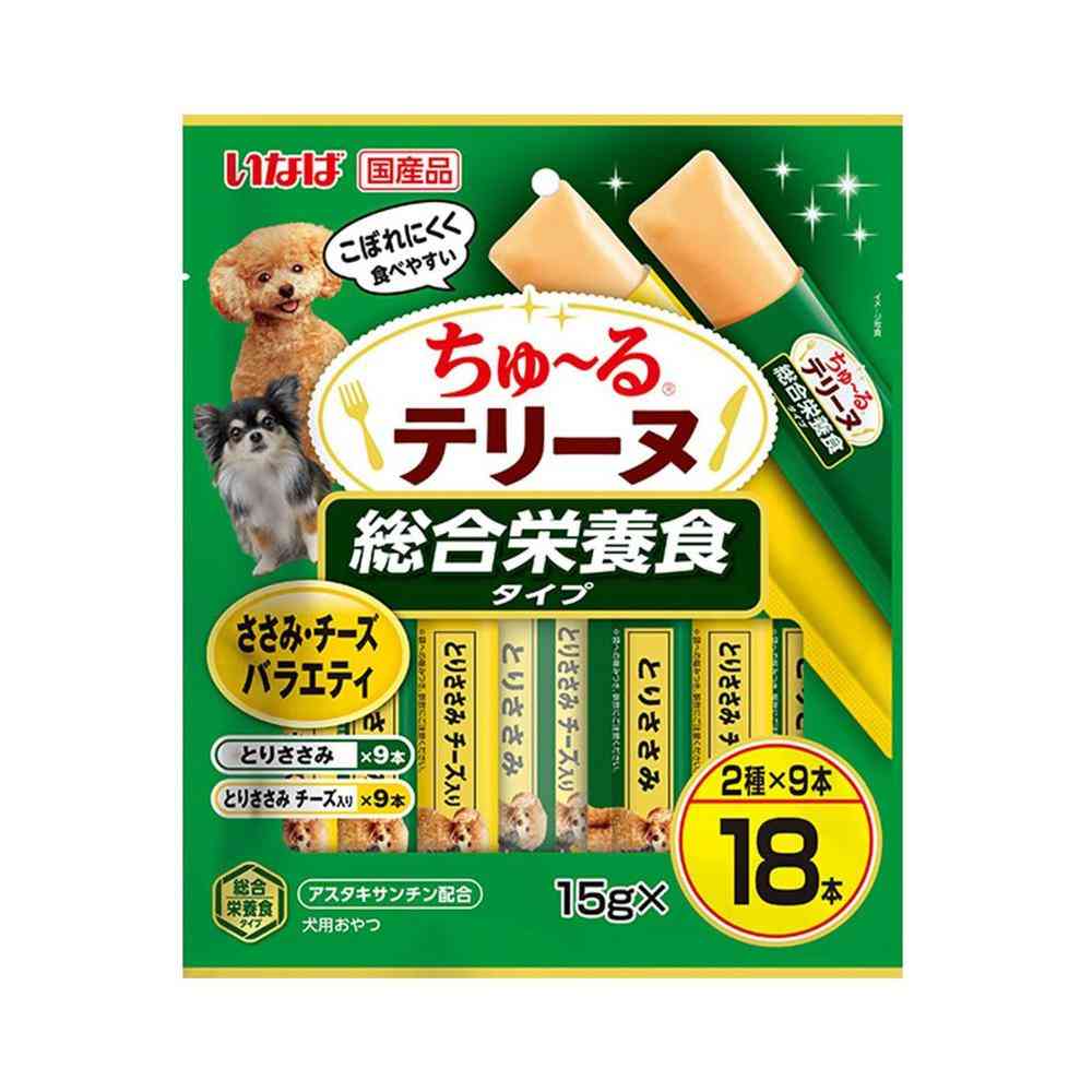 いなば ペットフード ちゅ～るテリーヌ 総合栄養食タイプ ささみ・チーズバラエティ 15g×18本