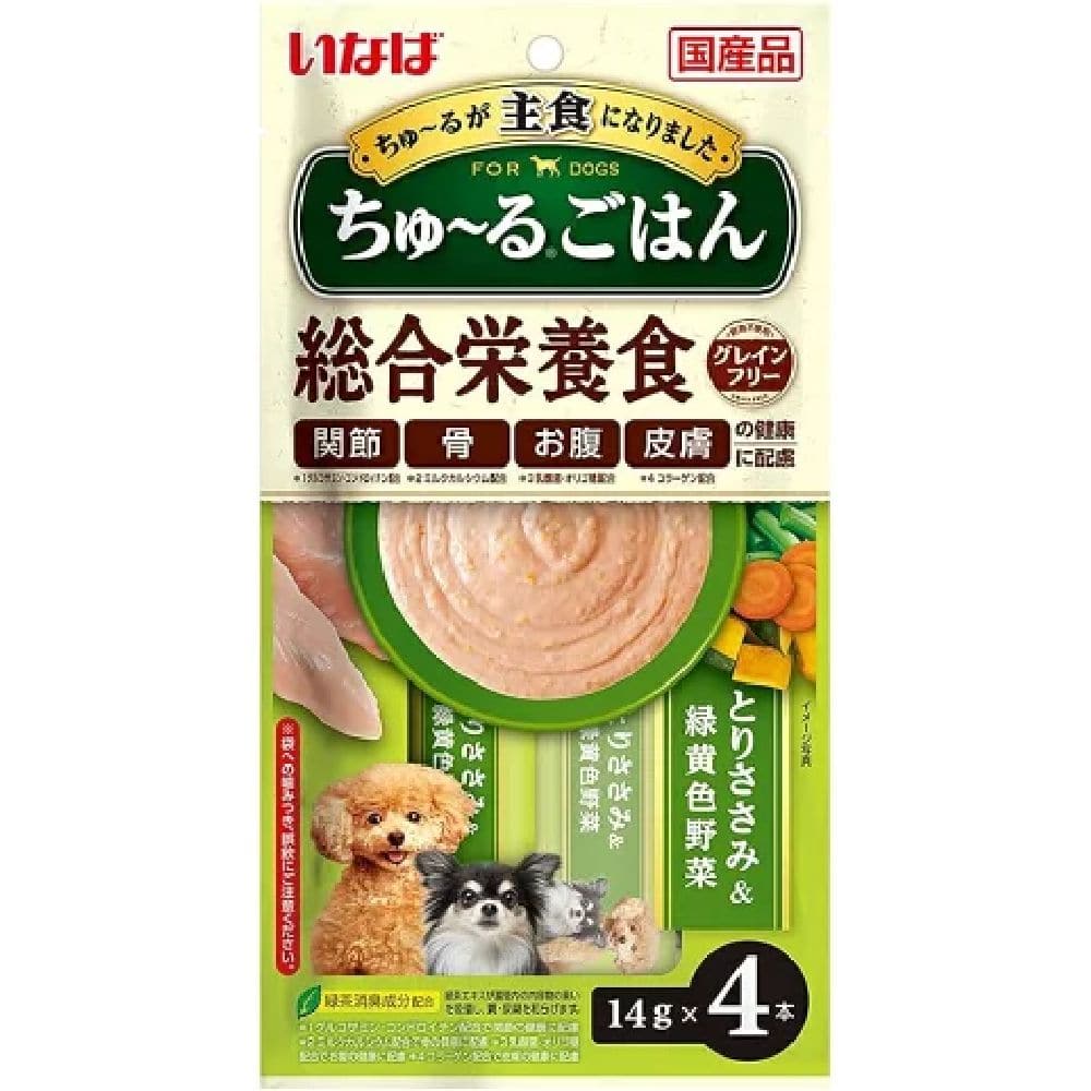 いなばちゅーるごはんとりささみ&緑黄色野菜 14g×4P