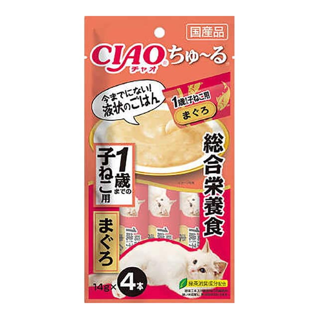 ちゅ~る総合栄養食 1歳までの子ねこ用 まぐろ 14g×4本
