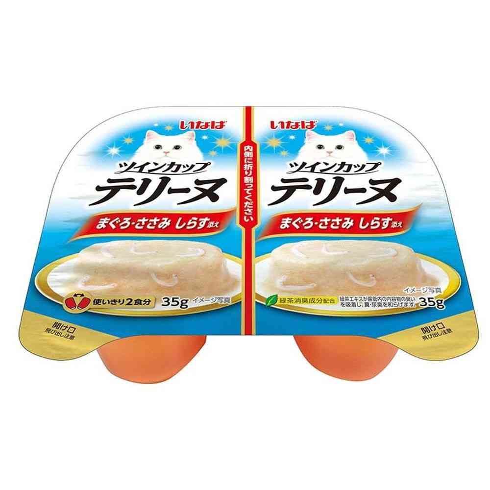 いなば ツインカップテリーヌ まぐろ・ささみ しらす添え 35g×2