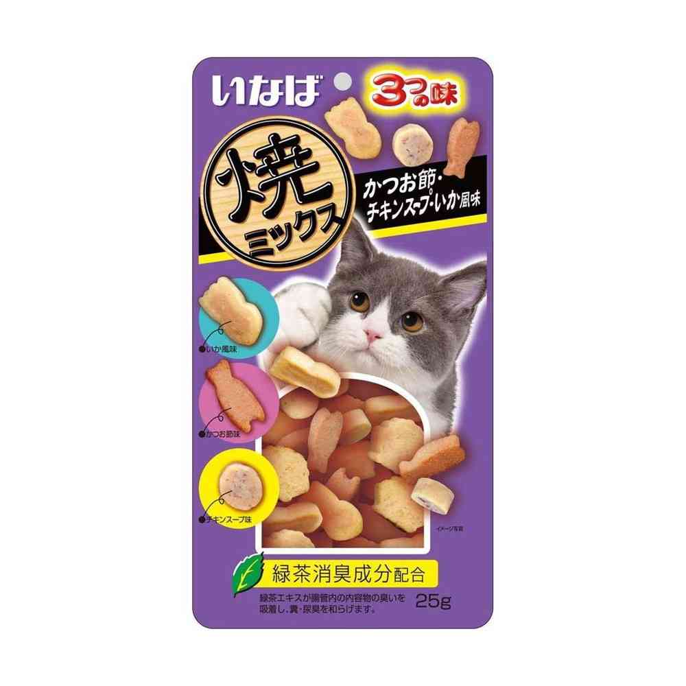 いなば 焼ミックス3つの味かつお節・チキンスープ・いか風味 25g