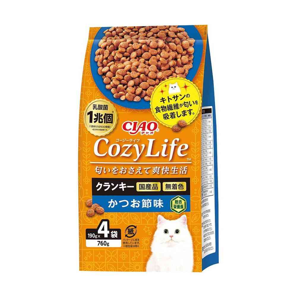 いなば CIAO Cozy Lifeクランキーかつお節味 190g×4P