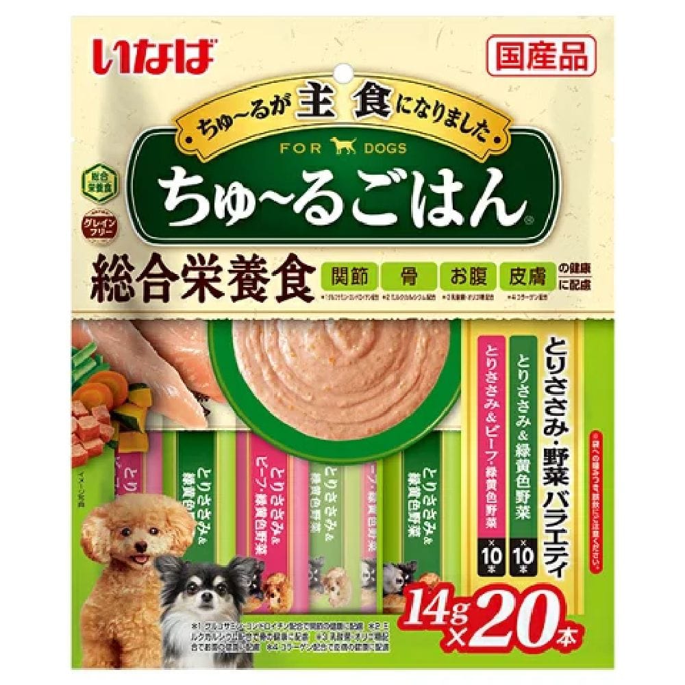 いなばちゅーるごはんとりささみ・野菜バラエティ 14g×20P