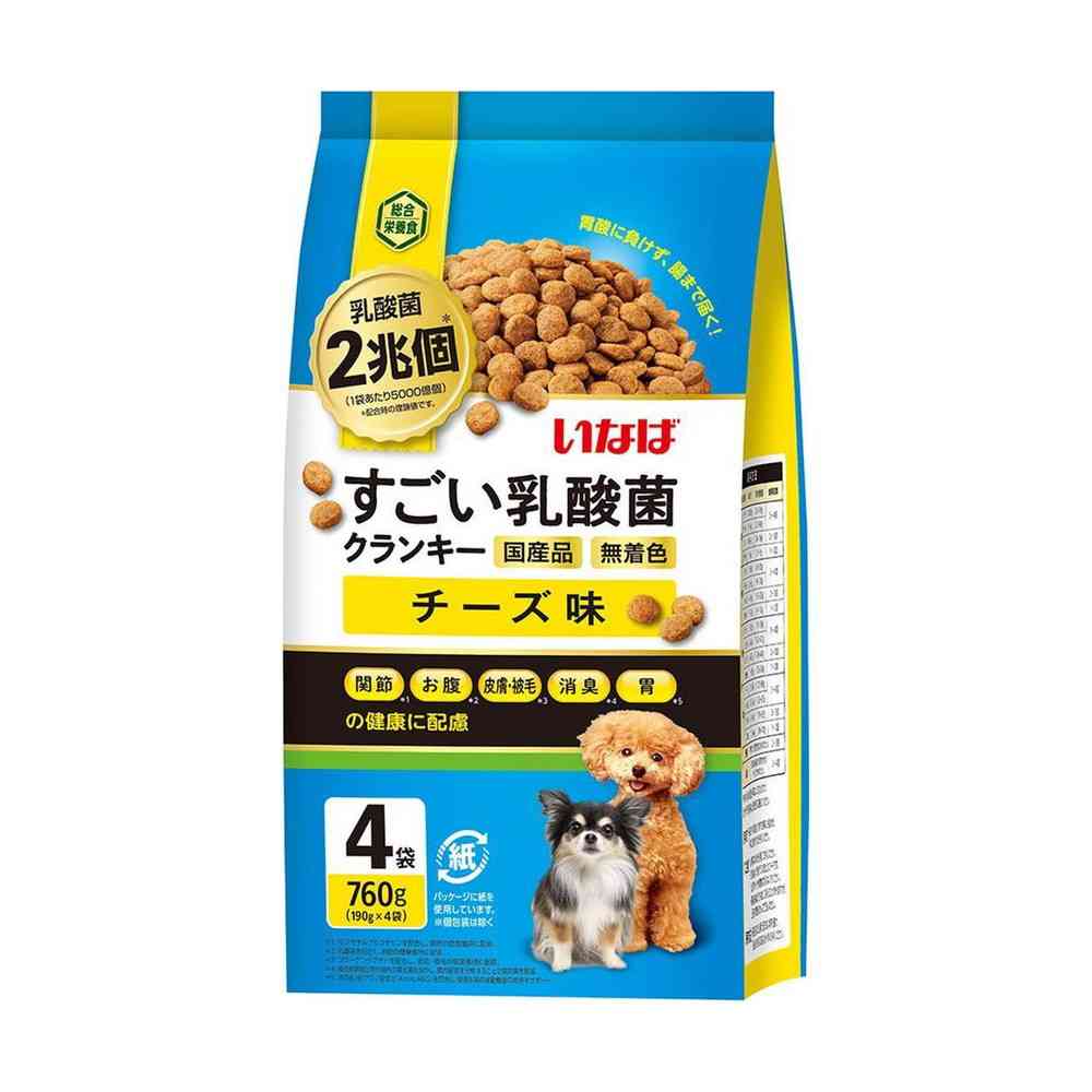 いなば すごい乳酸菌クランキーチーズ味 190g×4袋