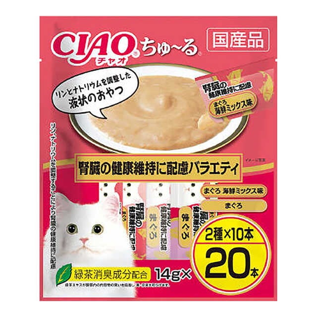 ちゅ~る20本幅狭腎臓の健康バラエティ 14g×20本
