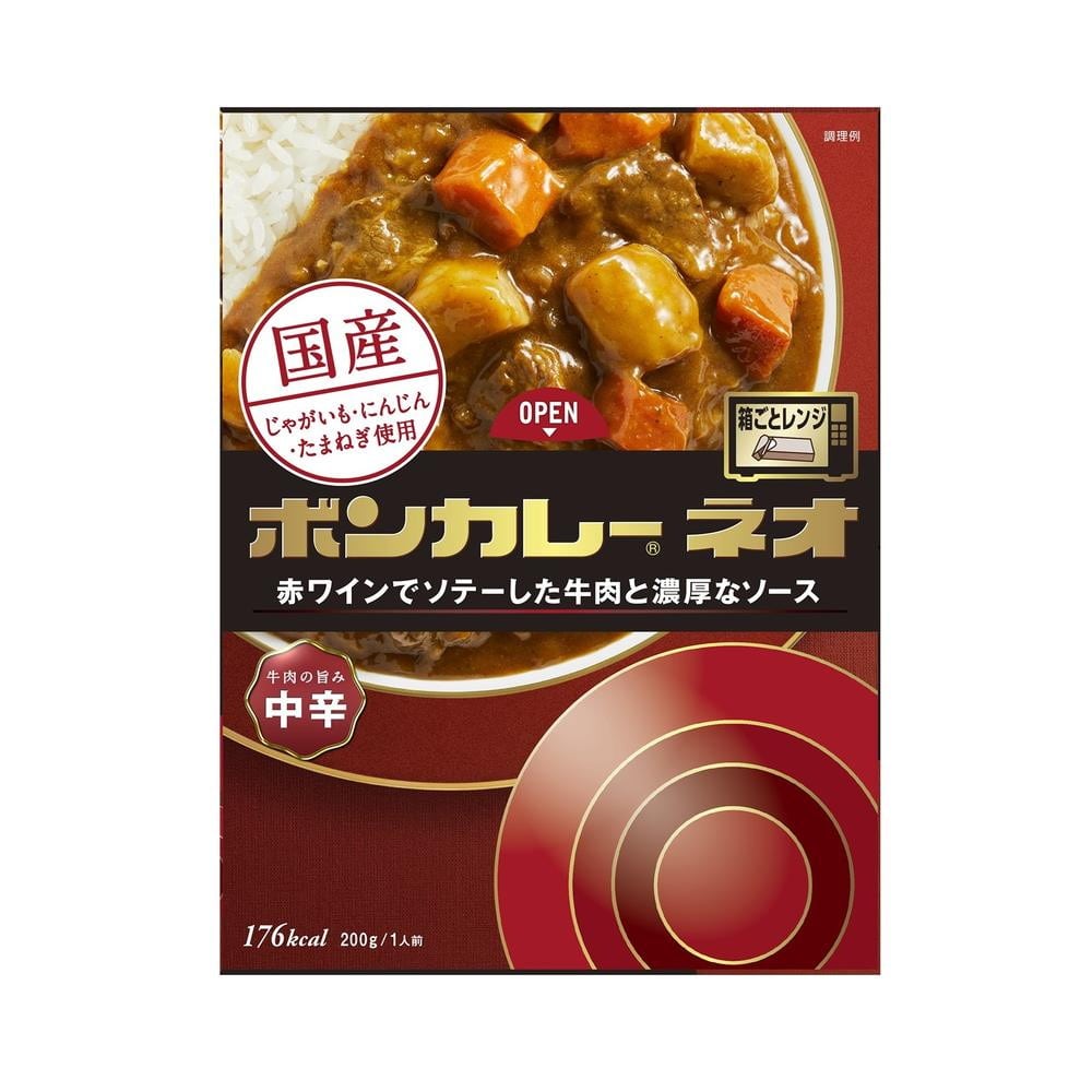 ◆大塚食品 ボンカレー ネオ 中辛  200g   【10個セット】