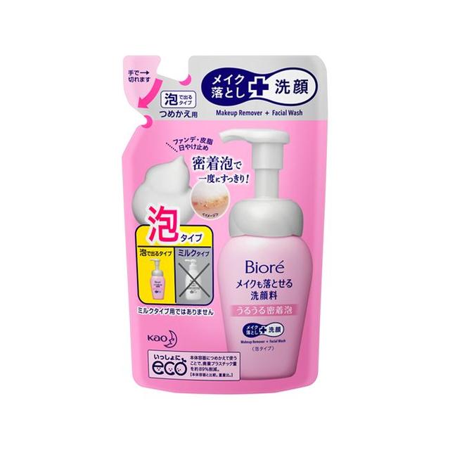 ビオレ メイクも落とせる洗顔料 うるうる密着泡 詰め替え  140ml