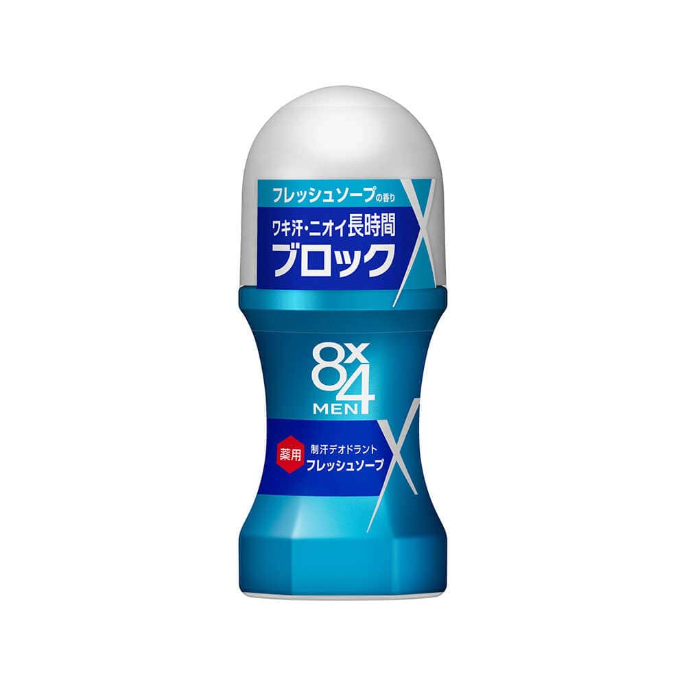 【医薬部外品】花王 8×4 MEN(エイトフォーメン) ロールオン フレッシュソープ 60ml【2個セット】