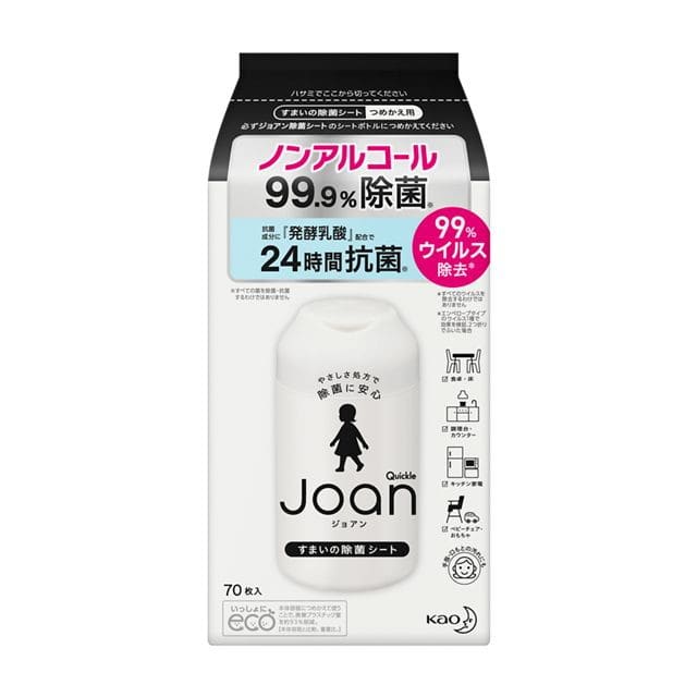 花王 クイックルJoan(ジョアン) すまいの除菌シート 詰め替え 70枚
