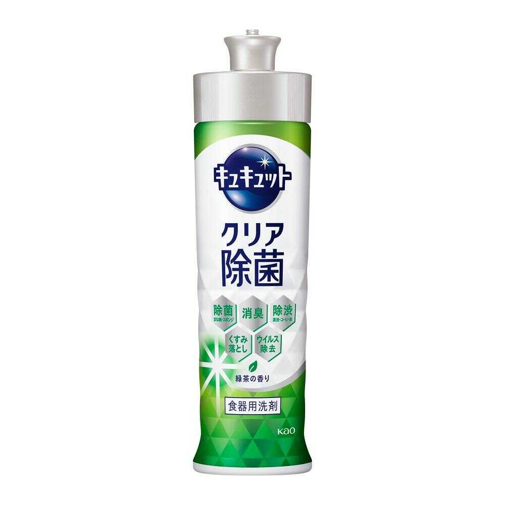 花王 キュキュット クリア除菌 緑茶 本体 220ml 【24個セット】