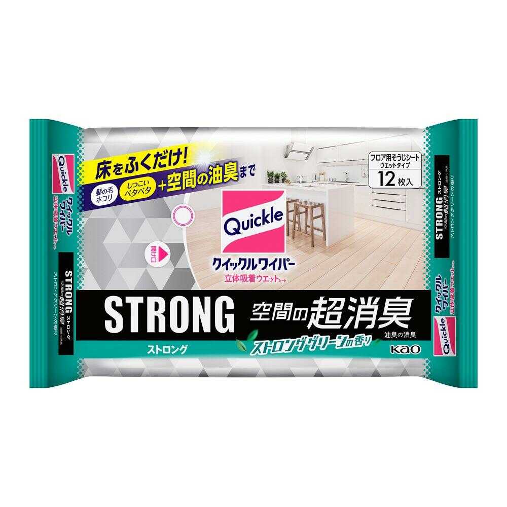 花王 クイックルワイパーWシートSTRONG空間の超消臭 12枚   【3個セット】