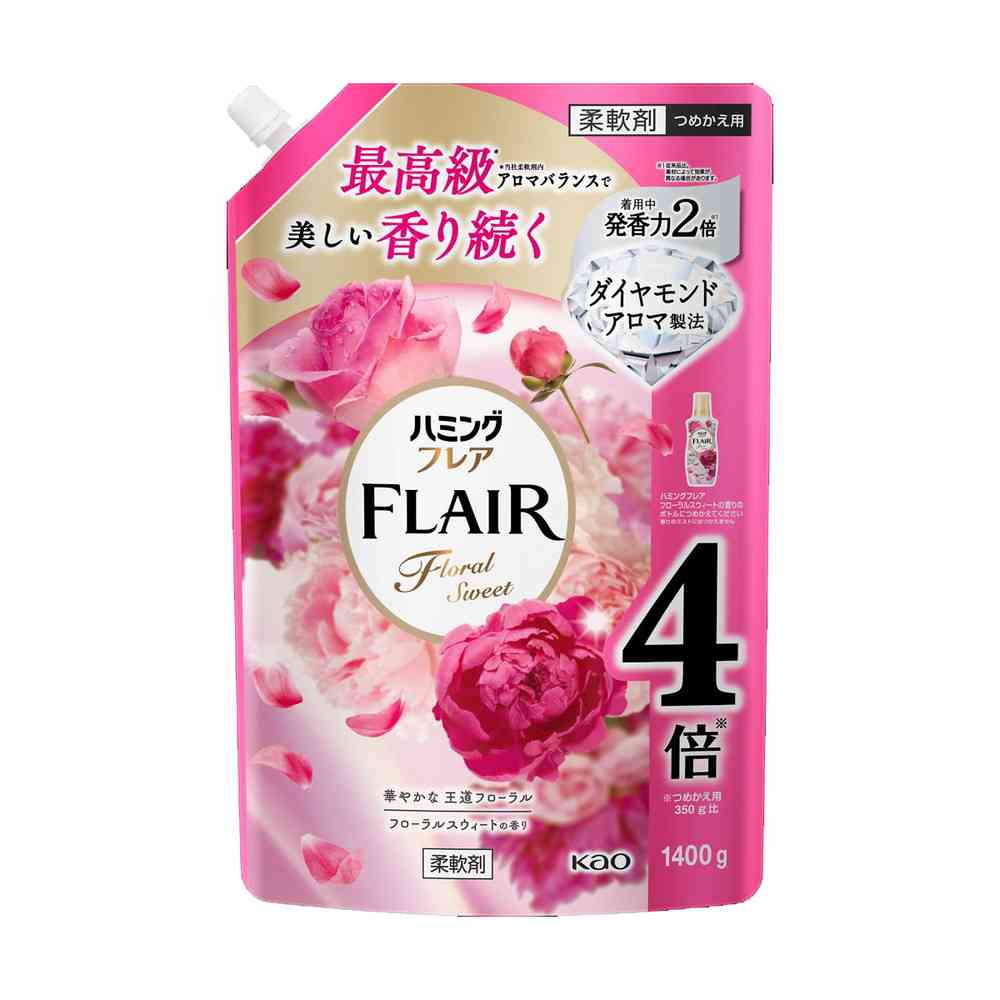 花王 ハミングフレア フローラルスウィート スパウトパウチ 1400g 【3個セット】