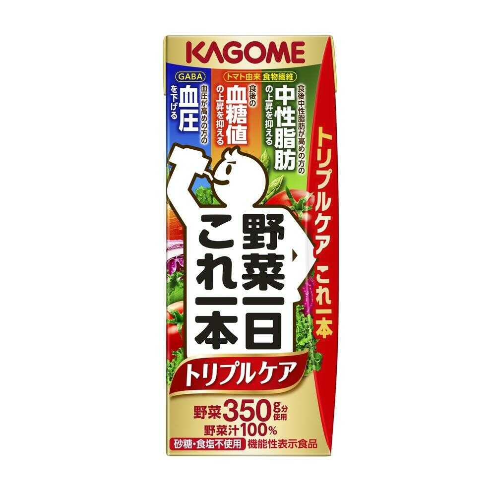 ◆【機能性表示食品】カゴメ 野菜一日これ一本トリプルケア 200ml   【12個セット】