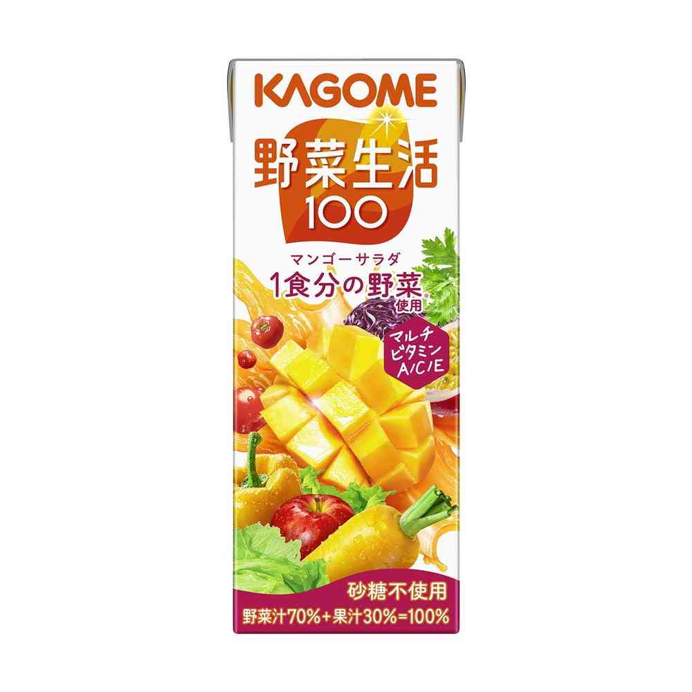 ◆カゴメ 野菜生活 100 マンゴーサラダ 200ml   【24個セット】