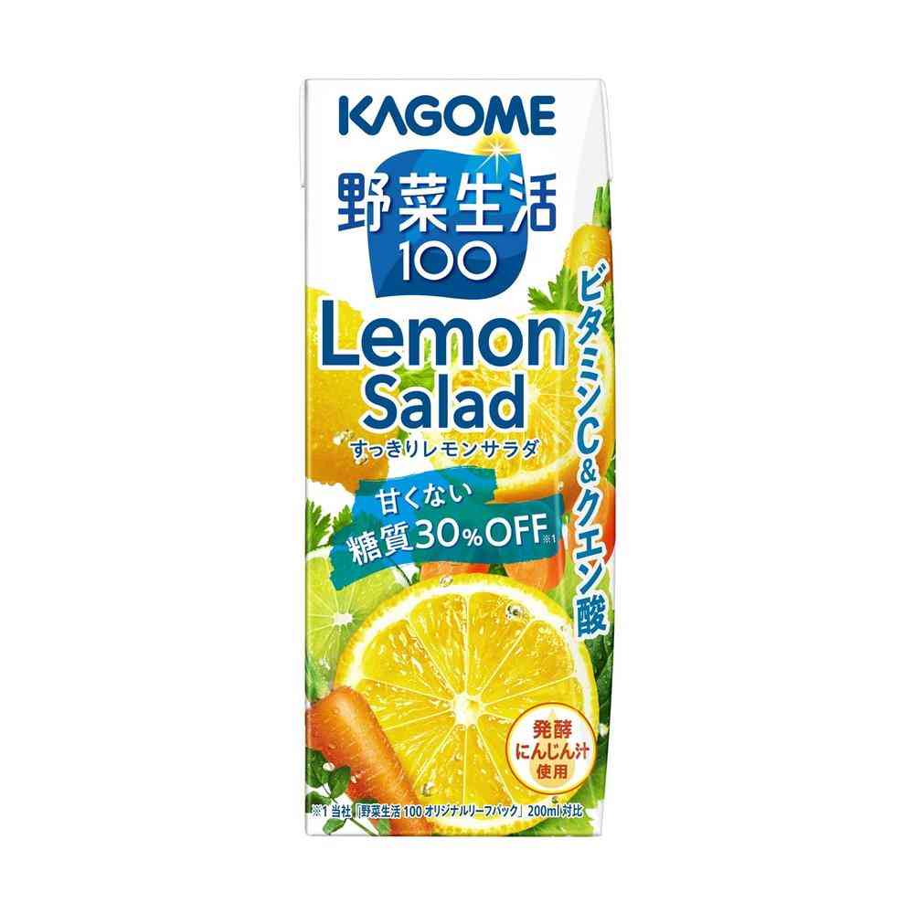 ◆カゴメ 野菜生活 100 すっきりレモンサラダ 200ml   【24個セット】