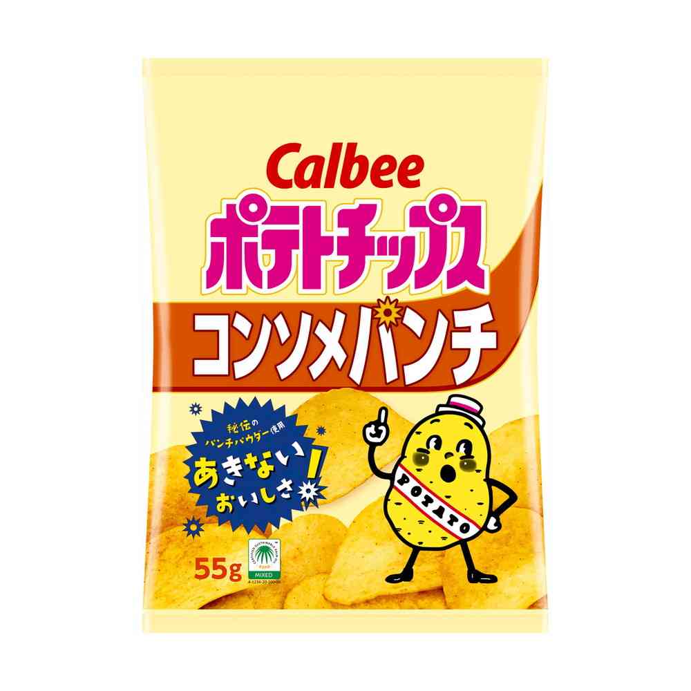 ◆カルビー ポテトチップスコンソメパンチ 55g   【16個セット】