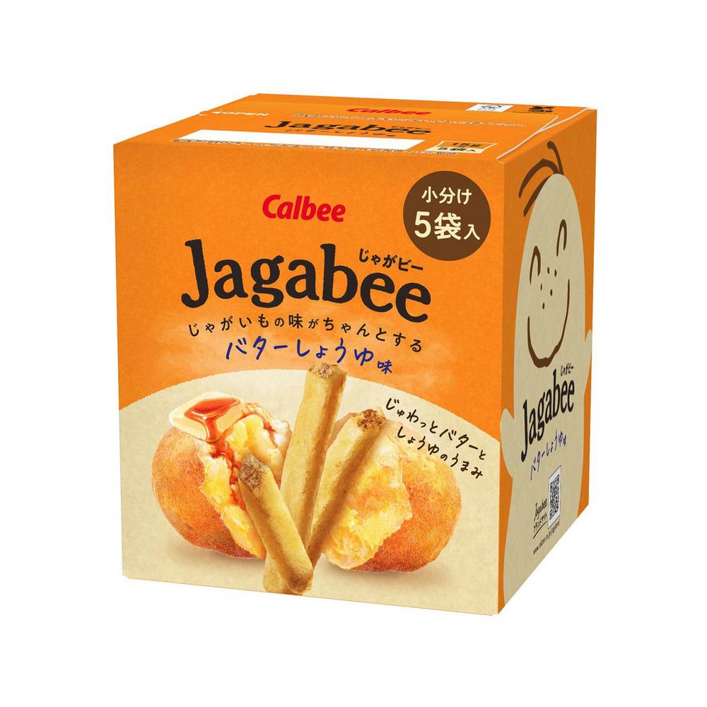◆カルビー Jagabee（じゃがビー)バターしょうゆ味 75g (15g×5袋)   【12個セット】