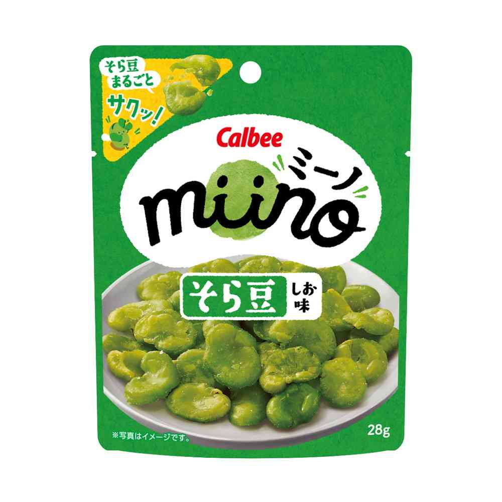 ◆カルビー miinoそら豆しお味 28g   【12個セット】