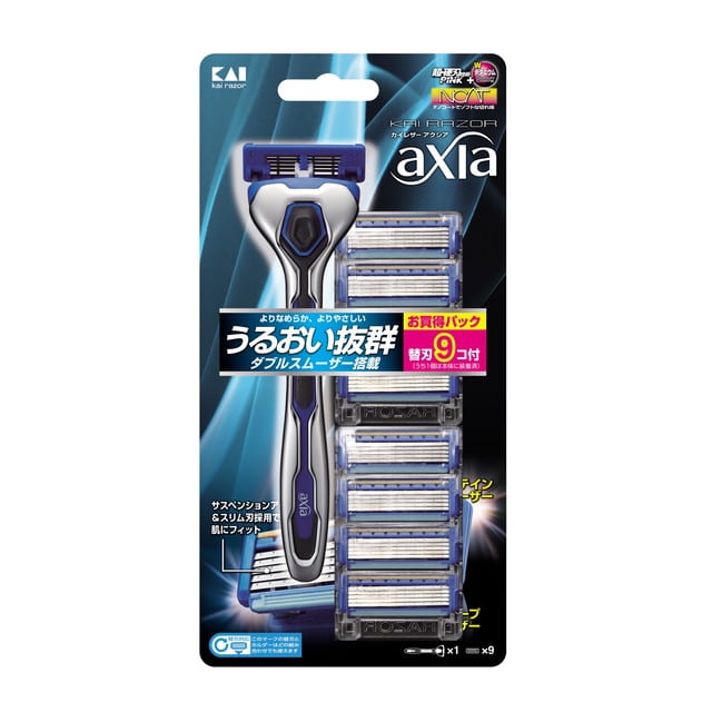 貝印 axia(アクシア) バリューパックスリム 替刃9コ付