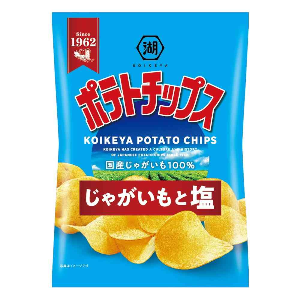 ◆湖池屋 ポテトチップス じゃがいもと塩 55g   【12個セット】