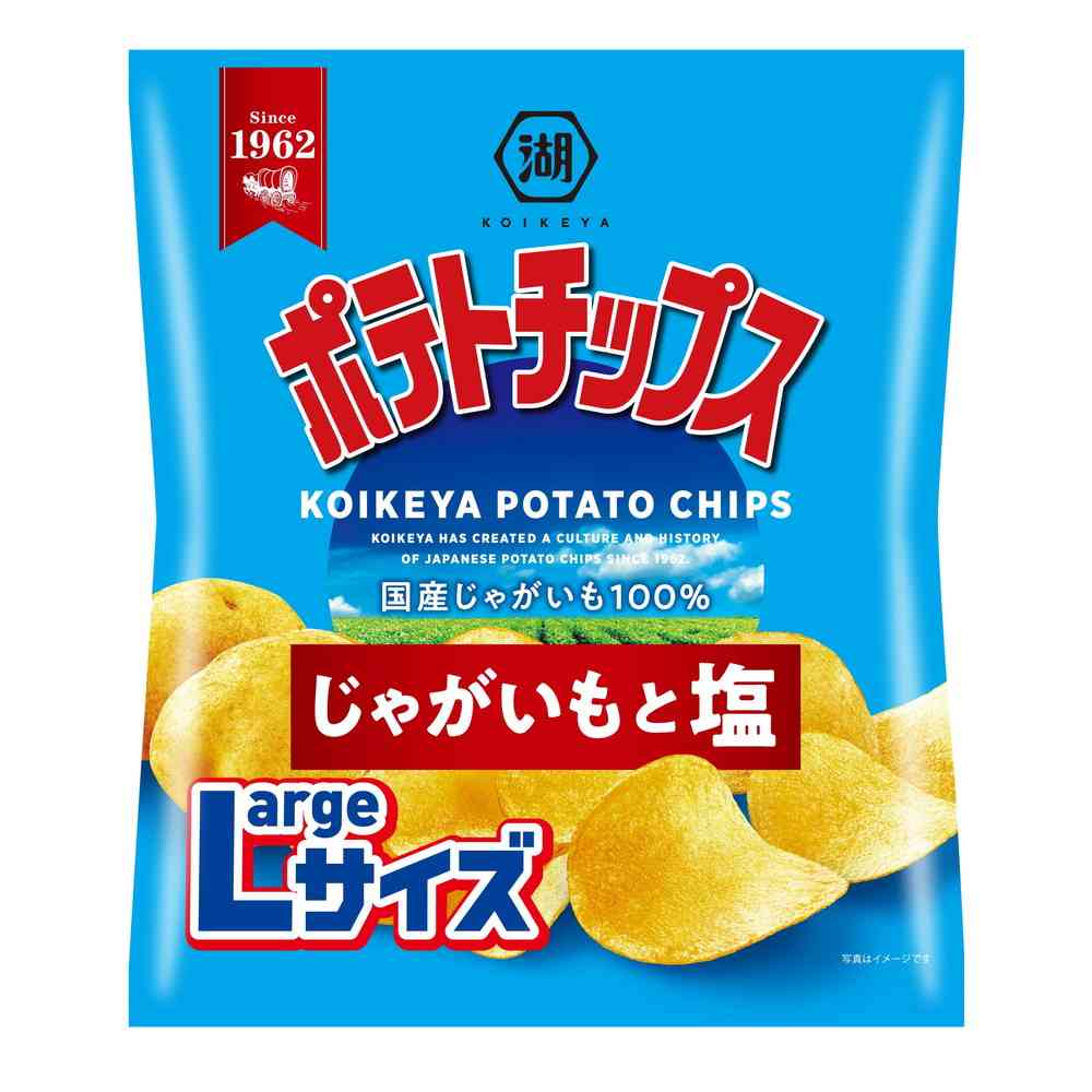 ◆湖池屋 Largeサイズポテトチップス いもと塩 112g   【12個セット】