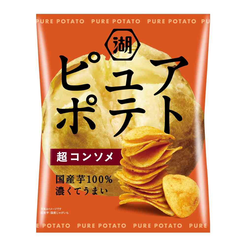 ◆湖池屋 ピュアポテト 超コンソメ 52g   【12個セット】
