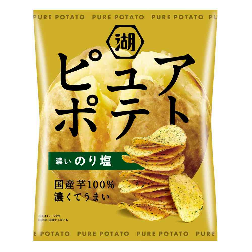 ◆湖池屋 ピュアポテト 濃いのり塩 52g   【12個セット】