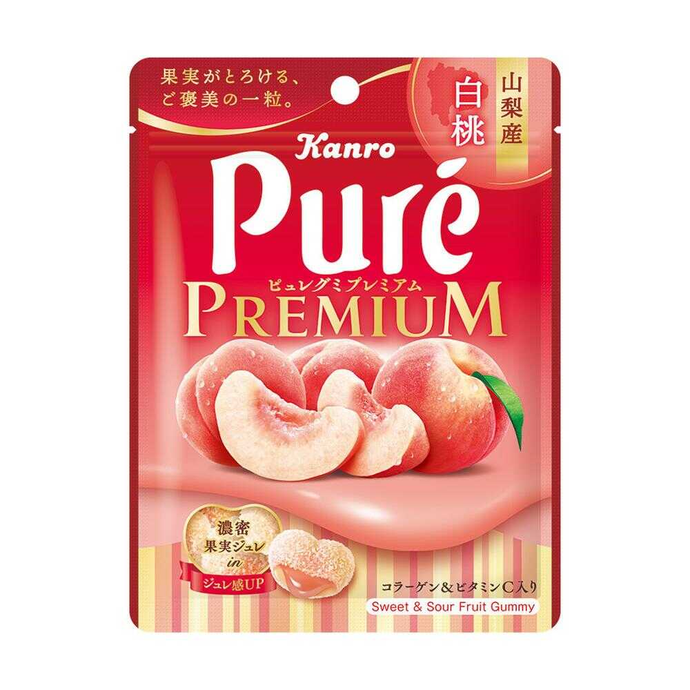◆カンロ ピュレグミプレミアム山梨産白桃 54g   【6個セット】
