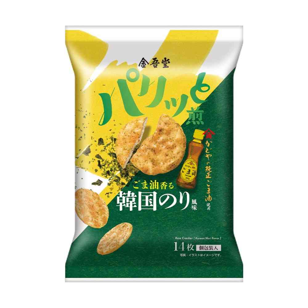 ◆金吾堂製菓 ごま油香る韓国のり風味 14枚   【12個セット】