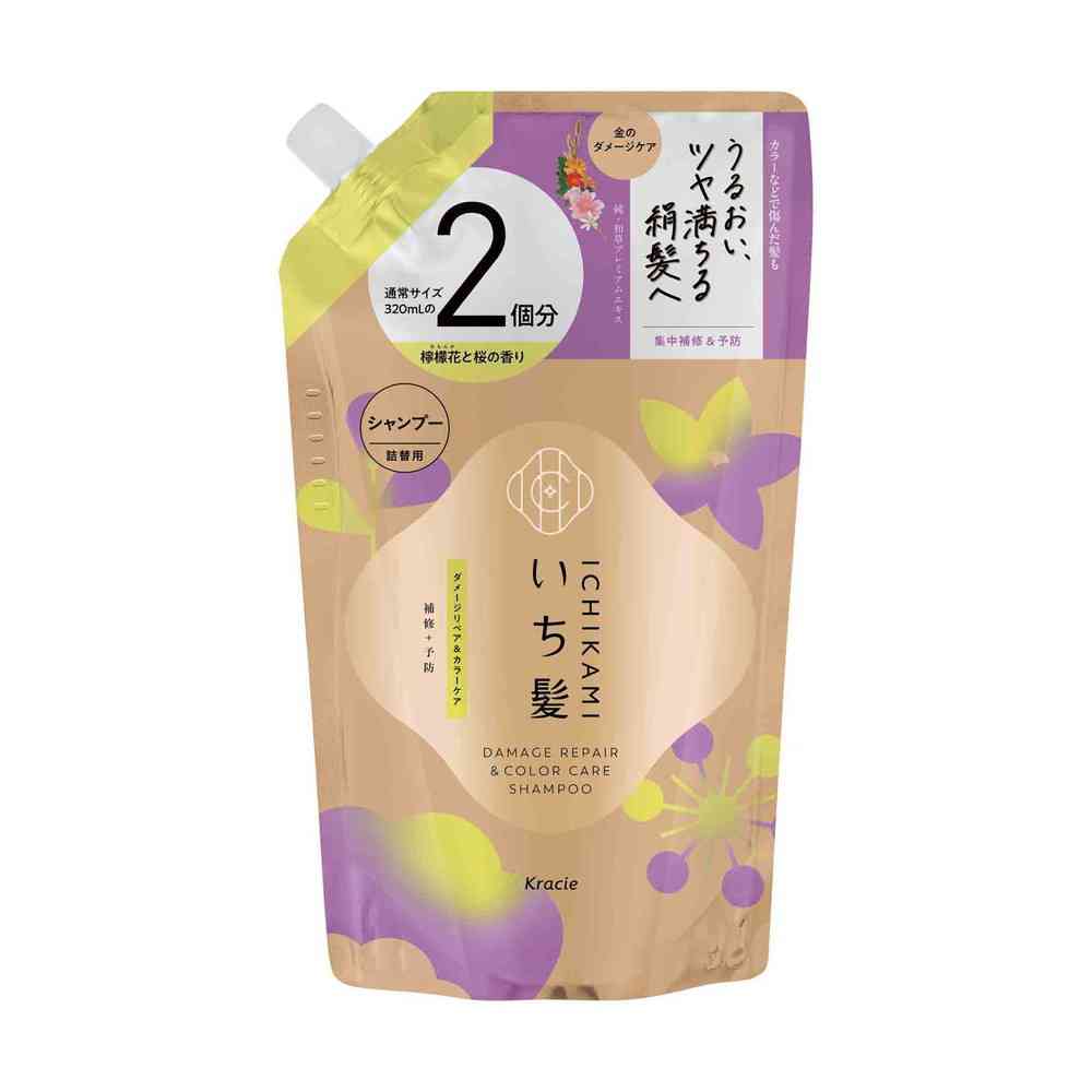 クラシエ いち髪 ダメージリペア＆カラーケア シャンプー 詰替用2回分 640ml   【12個セット】