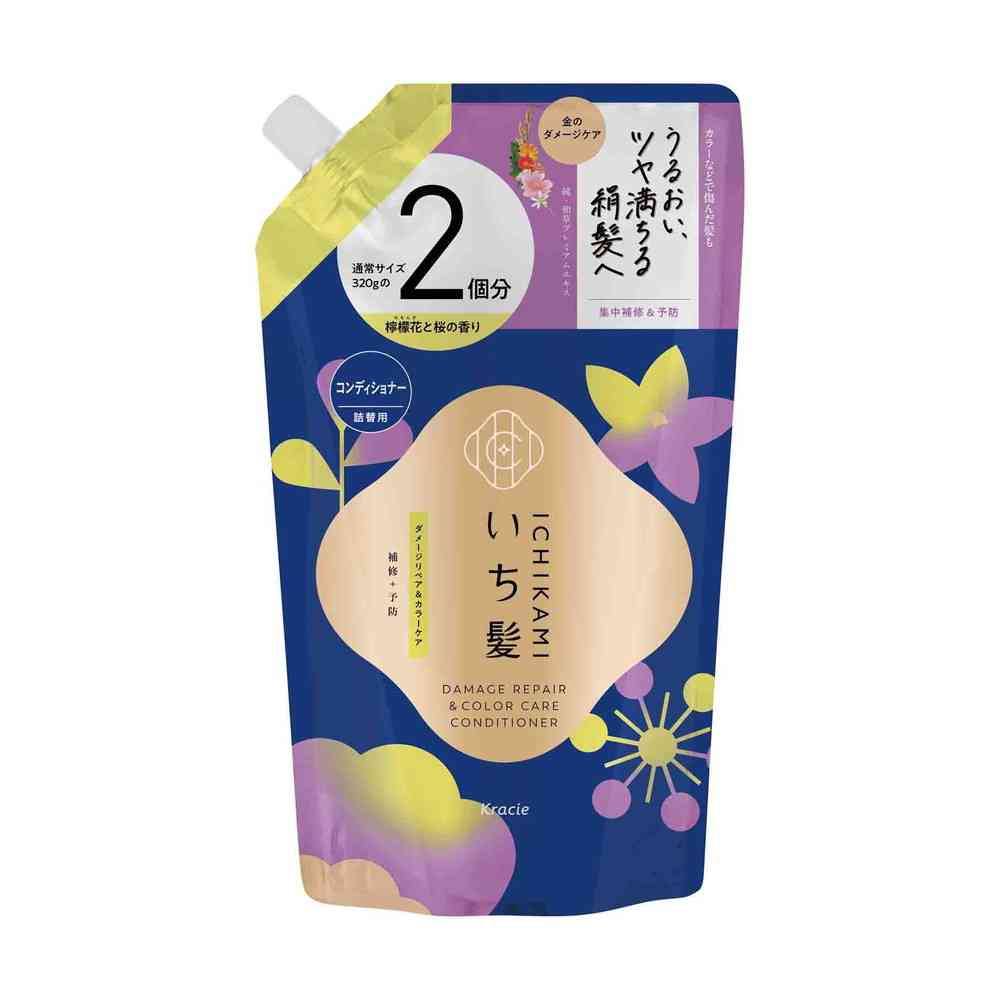 クラシエ いち髪 ダメージリペア＆カラーケア コンディショナー 詰替用2回分 640g   【12個セット】