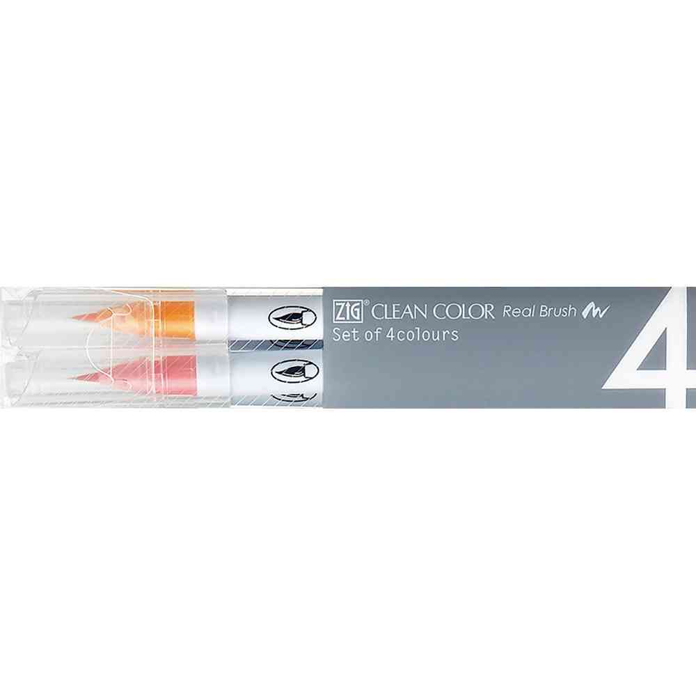 呉竹 ZIG クリーンカラーリアルブラッシュ 4VA 4Vペールカラー