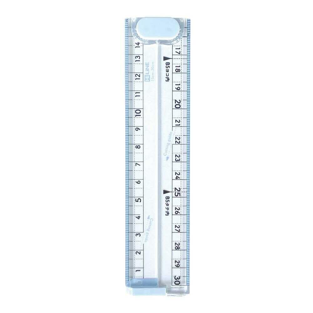 クツワ ノートぴったりに切れる定規ブルー 1個