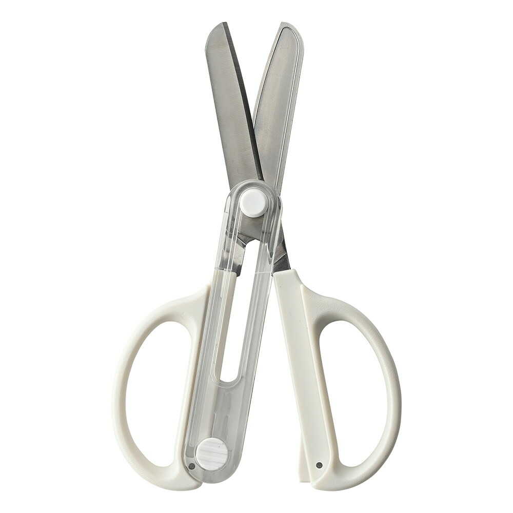 クツワ STAD キャップ一体こどもハサミ ホワイト 59g